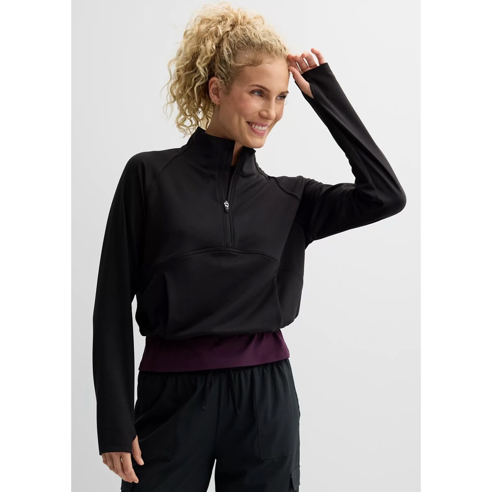 Tek Gear Women's Warm Gear Long Sleeve Half Zip Jacket Pockets Drawstring NWT XL